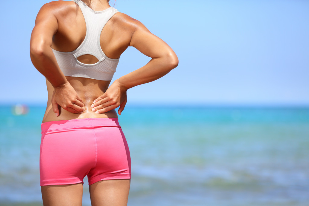 Woman with backpain