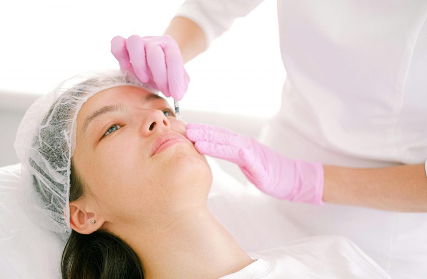 patient receiving Botox while lying down